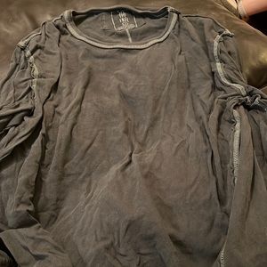 Long Sleeve Free People grey soft shirt